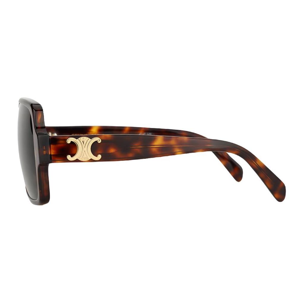 Celine Logo Decorated Square Sunglasses Unisex sunglasses Tortoise CL40316U-52A