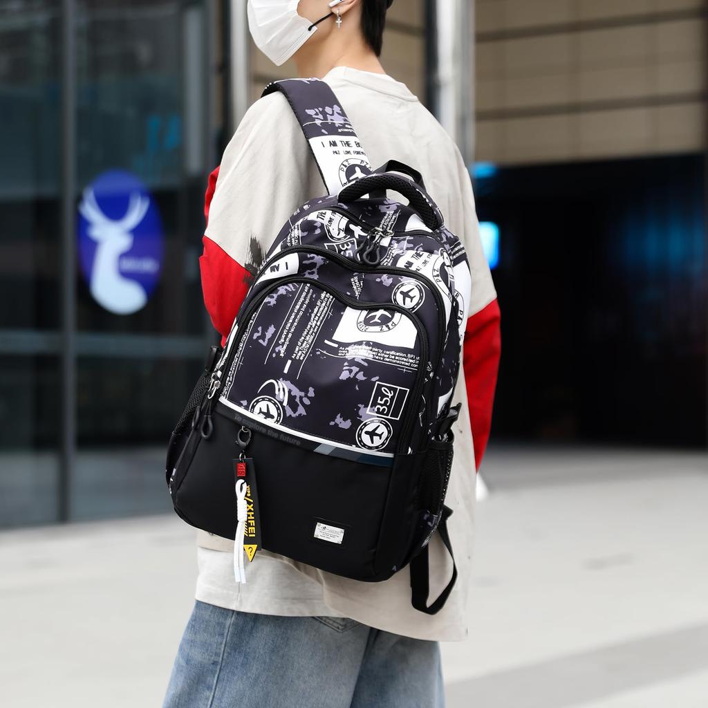 ZESU Korean Backpack, Large Capacity, for Students, High School Students, Middle School Students, Elementary School Students, Boys, and Men,