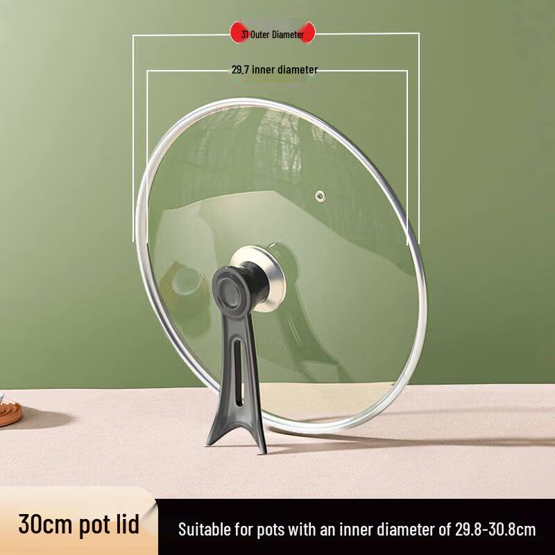 Universal Self-Standing Tempered Glass Pot Lid