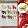 Chinese Style Horse Brooch Embroidery Details Retro Design Little Pony Pin Brocade Material Luxury Song Brocade Brooch