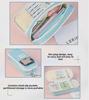 Macaron Colorblock Large Capacity Art Student Pencil Case - Double Layer Oxford Cloth Paintbrush Storage Bag