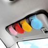 Sonnenbrillenhalter für Auto-Sonnenblende, PU-Leder Magnetischer Brillenhalter Brillenaufhänger-Clip Blendenzubehör für alle Automodelle