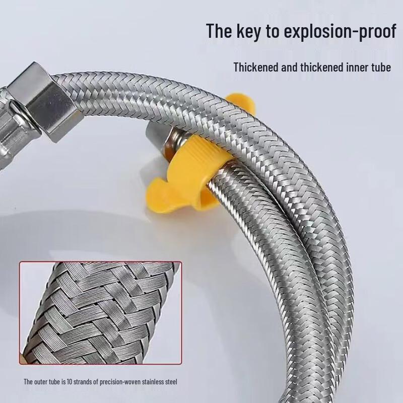 Lingrushan 304 Stainless Steel Braided Hose for Bathroom/Toilet