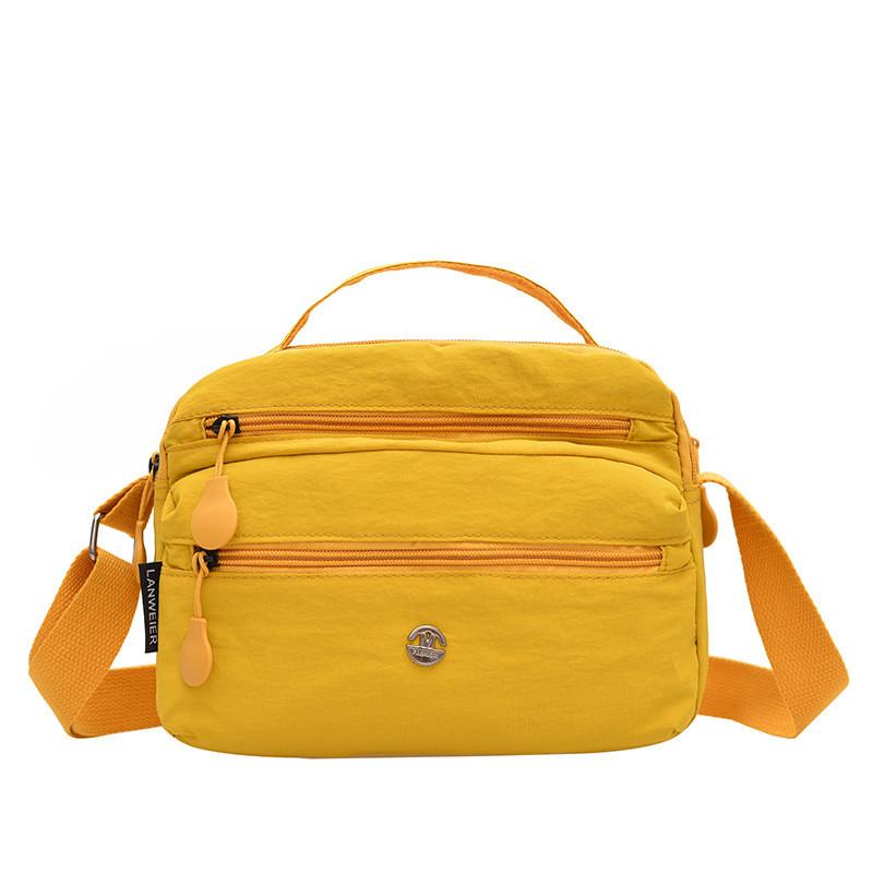 Nylon Small Crossbody Bag For Women With Zipper Closure And Inner Pouch For Daily Use