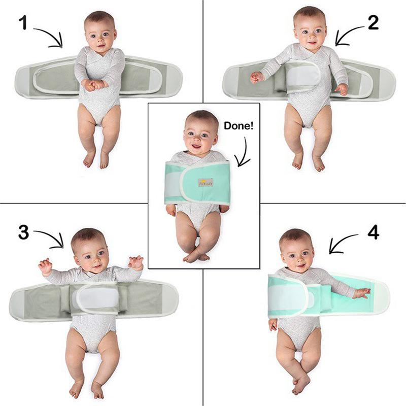 Baby Belly Band Sleeping Bag Anti Startle Cotton Elastic Adjustable All Season