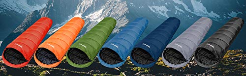 HAWK GEAR Mummy-Style Sleeping Bag, Perfect for Camping, Outdoor Activities, -15°C Cold-Resistant, Simple Waterproofing, All-Season (Black)