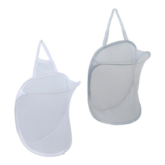 Yousheng Hanging Laundry Bag Large Capacity Foldable Design Breathable Mesh Fabric Multi-Purpose Clothes Storage Laundry Bag