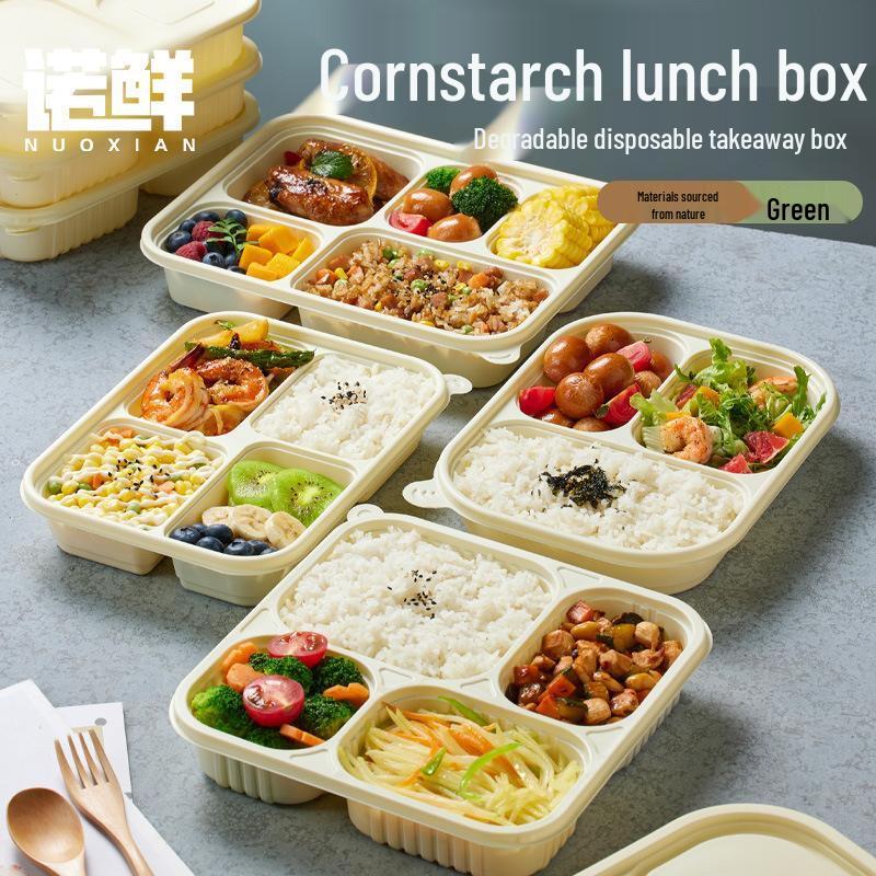 Minnai Maisstärke Einweg-Mehrkammer-Takeaway-Behälter