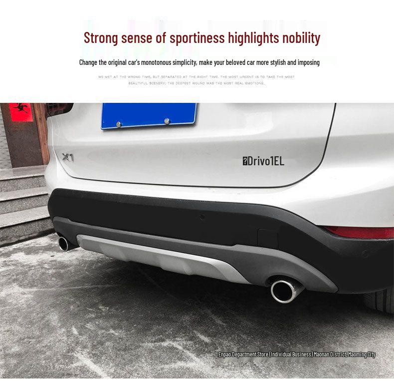 Exhaust Tailpipe Decoration for BMW X1 (2016-2019) 1.5T/2.0T Dual Exhaust Models