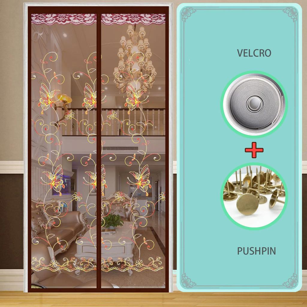 Door Curtain Summer Anti-mosquito Household Magnetic Screen Door Screen Magnet Pair Suction Partition Curtain Free Punch