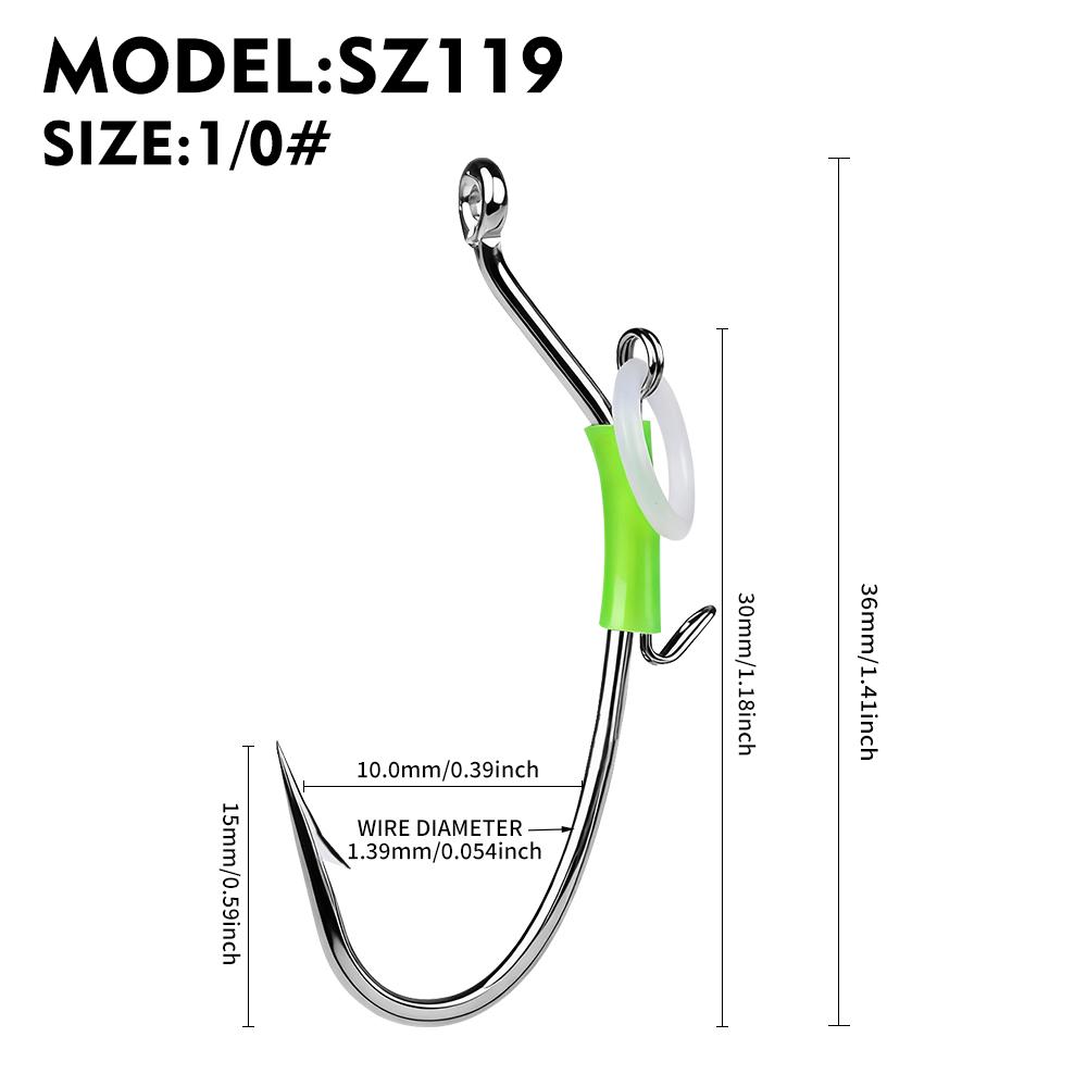 Luminous Bass Lure Hook Glow in Dark Shrimp Back Hook Live Bait Hook Spring Shrimp Hook Sea Fishing Float High Attraction