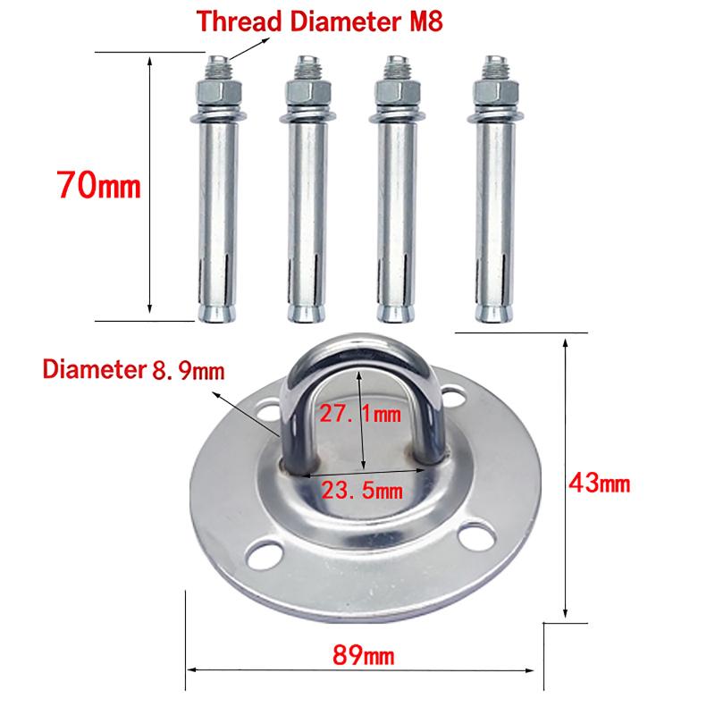 Rust Proof Stainless Steel Hammock Suspension Bracket Ceiling Hook 500LBS Load for Outdoor Patio Hammock Chair Hanging