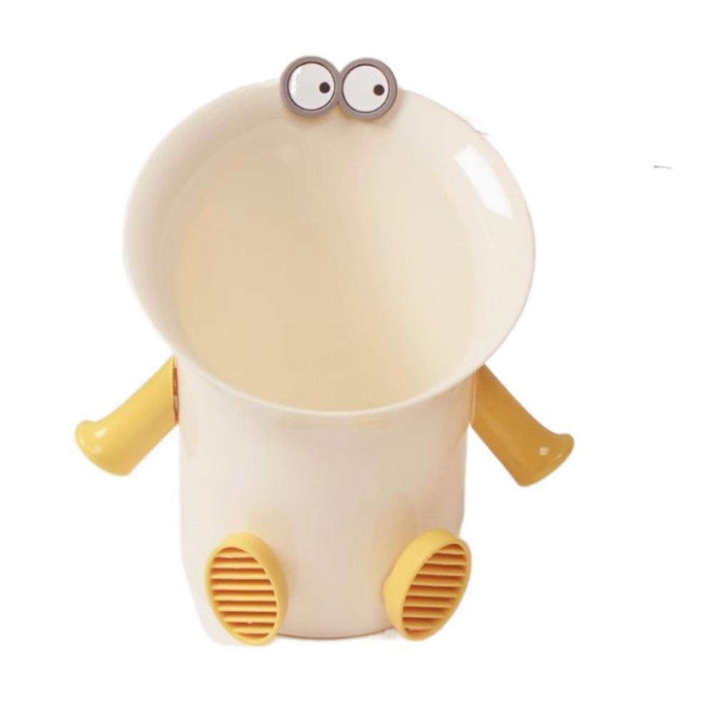 Cute Desktop Trash Can Large Caliber Paper Basket Multifunctional Rubbish Bin  Living Room