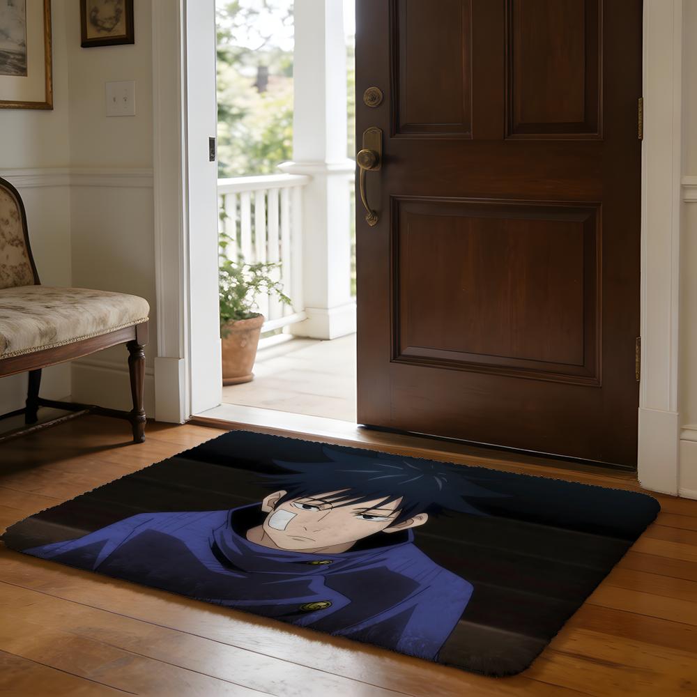MMegumi Fushiguro Floor Mat Soft Flannel Absorbent Mat Non-Slip Rug Home Bedroom Bathroom