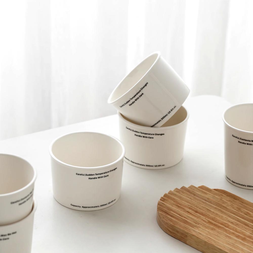 330ml/300ml Coffee Cup Ceramic Mug Simple Letter Coffee Cup Imitation Paper Design Drinking Household Breakfast Milk Cup