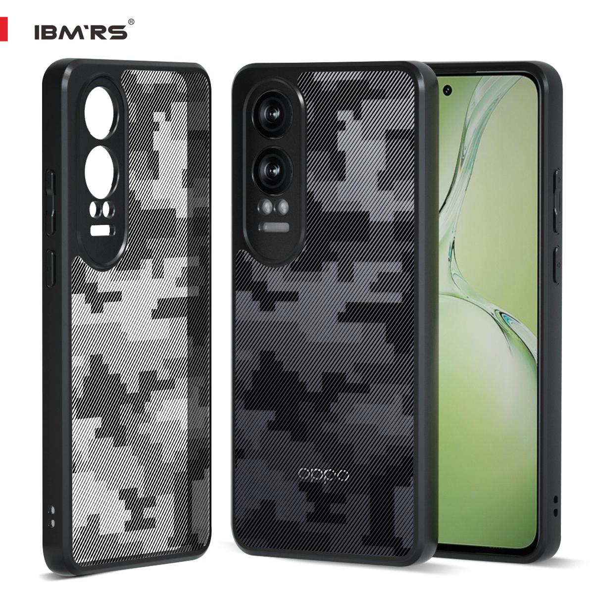 

(В комплекте ремешок на запястье)Чехол-накладка IBMRS Camo для Oppo K12x (ТПУ + Поликарбонат | Матовый черный)