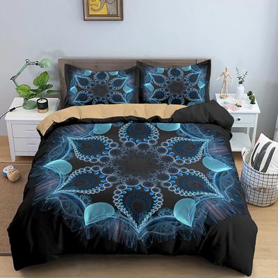 Mandala Květinová Sada Povlaku na Peřinu Boho Povlak na Peřinu Etnický Květinový Pro Teenagery Dospělé Dvojlůžko Queen King Size Polyesterový Povlak na Přikrývku