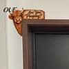 Cute Animal Door Ornament Funny Highland Cow Topper Sign, Are You Pooping Bathroom Decor, Farmhouse Style Accessories Peeking Corner for Restroom Home