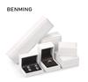 Hochwertige Schmuckverpackung Ring Ohrring Box Weiße PU-Leder Geschenkbox für Diamant