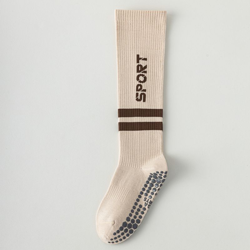 

Hose Pressure Yoga Socks Professional Non-Slip Women Pilates Calf Socks Letter Stripe Sports Fitness Socks N07 Pressure Yoga Socks Khakis [1 Pair]]