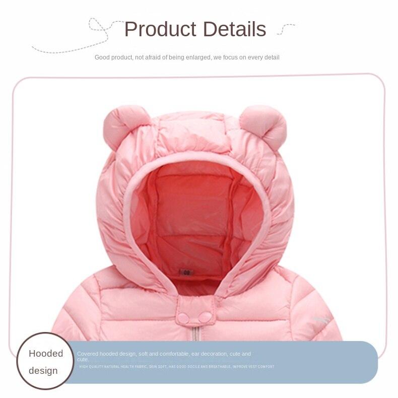 Baby Cotton Wear Suit Winter Kids' Cotton-Padded Clothes Baby Lightweight Down Jacket Two-Piece Suit