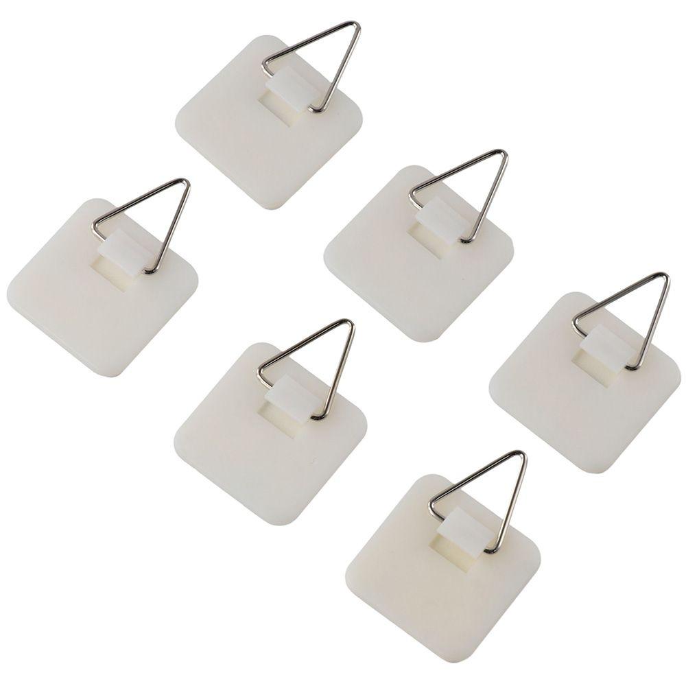 10 Pcs Without Nails Adhesive Plastic Invisible Plate Hanger Photo Frame Hangers Plate Holders Picture Hangers