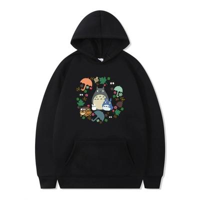 Pánská Dámská Fleecová Mikina s Kapucí Totoro Anime Potisk Jaro Podzim Pulovr Mikina Módní Mikina s Kapucí Ležérní Hip Hop Nová Pánská Tepláková Souprava Streetwear