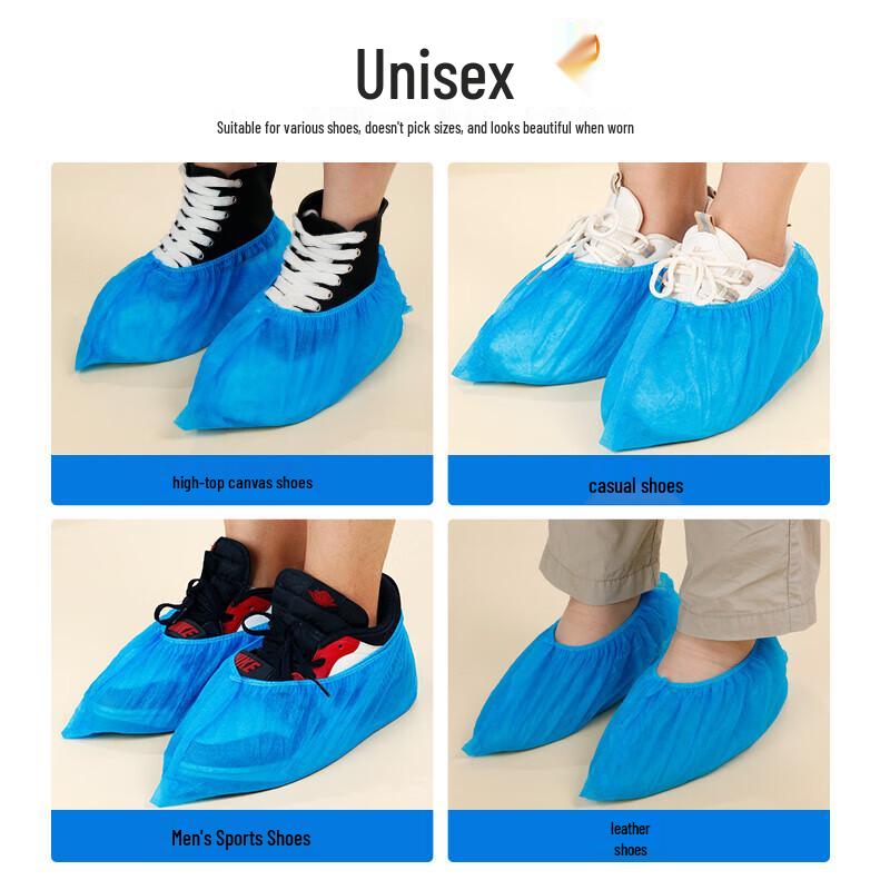 YOUAO 100-Pack Disposable Non-Woven Shoe Covers