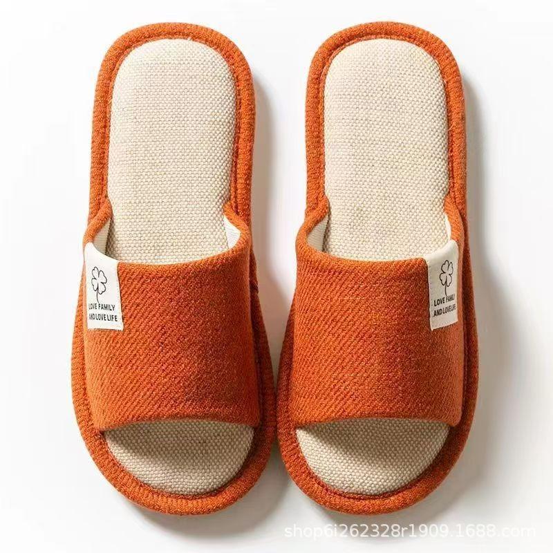 

Unisex Summer Home Slippers Made of Non-slip Linen - Breathable, Comfortable, All-season Floor Slippers 36-37