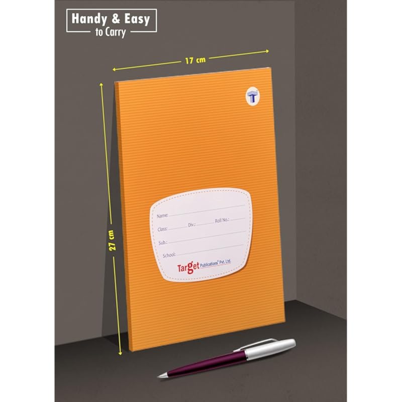 Target Publications Single Line Interleaf Notebooks | One Side Blank/Unruled & One Side Ruled | 172 Pages | Soft Brown C
