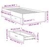 Bed Frame with Drawers White 100 x 200 cm Engineered Wood