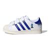 Originals SUPERSTAR Antiscivolo Resistenti all'Abrasione Basse Scarpe da Skateboard per Bambini Bianco Blu Bambini's IE8249