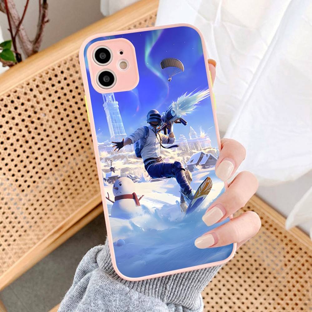 Game P-PUBG B-BATTLEGROUNDS Phone Cases for iPhone 16 15 14 Plus 13 12 11 Pro Max Matte Oft Bumper Phone Cover