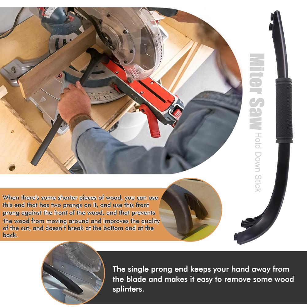 Miter Saw Hold Down Stick Woodworking Safety Push Handle Soft Adjustable Rubber Handle Push Stick for Table Saws In Woodworking