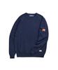 Geonjiulleunseu Cotton Raglan Pocket Sweater - Navy