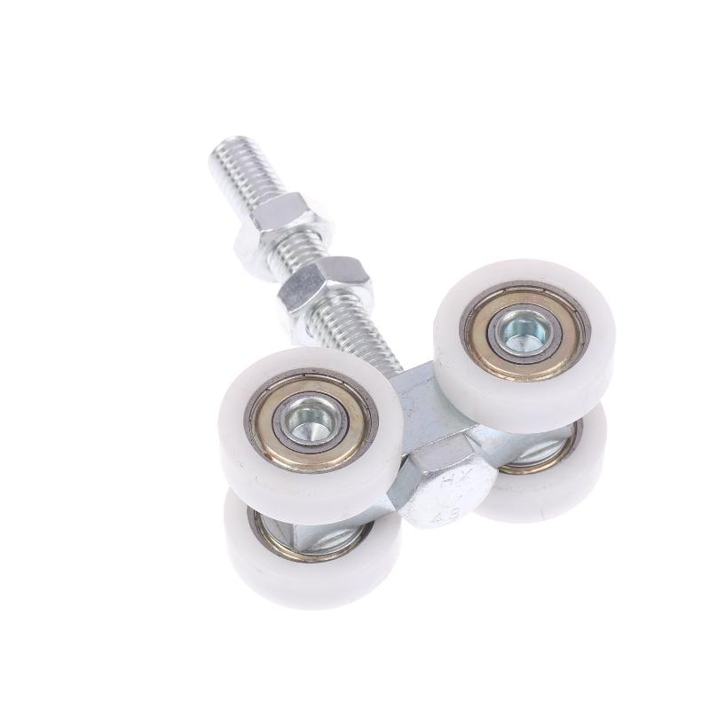 1Pcs Sliding Door Square Mouth Silent Hang Rail Bearing Wheel Iron Pulley M12*90 Industrial Steel Tile Roller Wheel