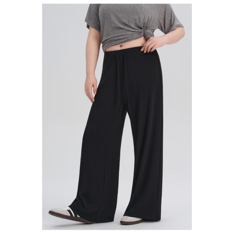 Women S Loose Plus Size Yoga Pants Comfortable Slim Wide Leg Drawstring Workout Pants