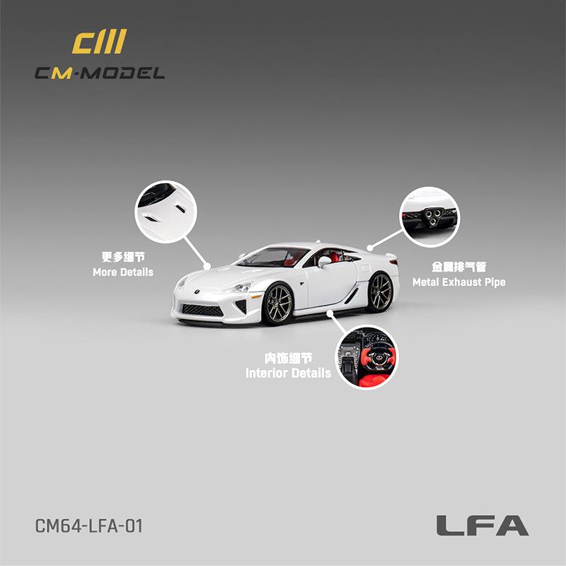HZN3 1:64 Lexus Lfa Diecast Alloy Car Model Toy Collectible Display Gift