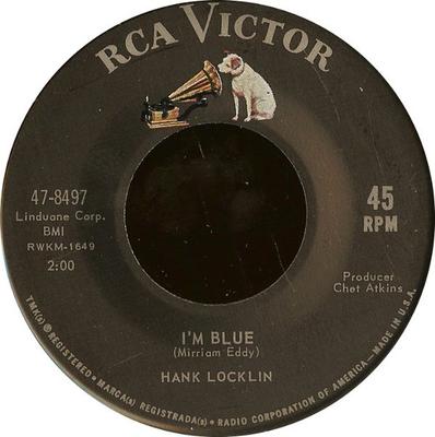 7-Zoll Schallplatte HANK LOCKLIN - I'm Blue / Give Your Wife A Kiss Fo 478497 RCA Victor 1965 US Folk Gebraucht