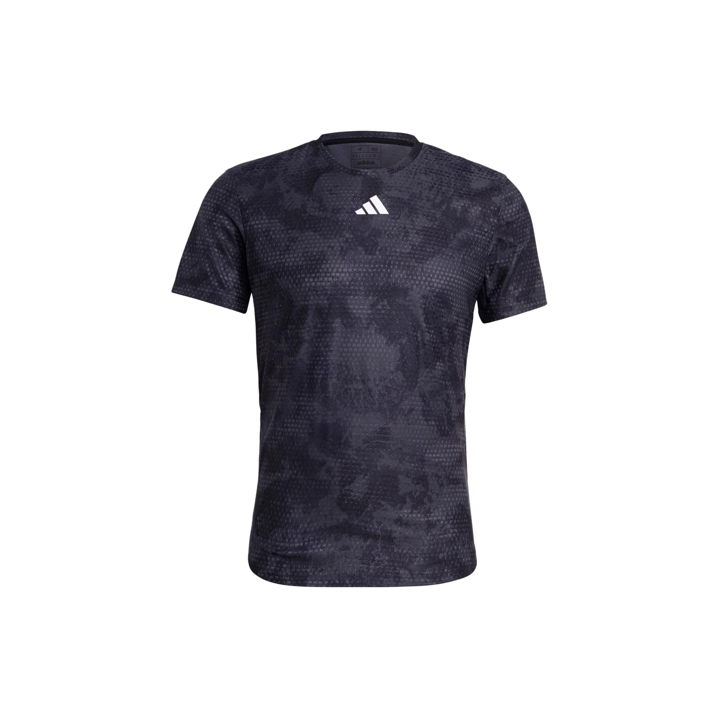 adidas Tennis Paris HEAT.RDY FreeLift T-Shirt  Black White  Men s IB4606 S
