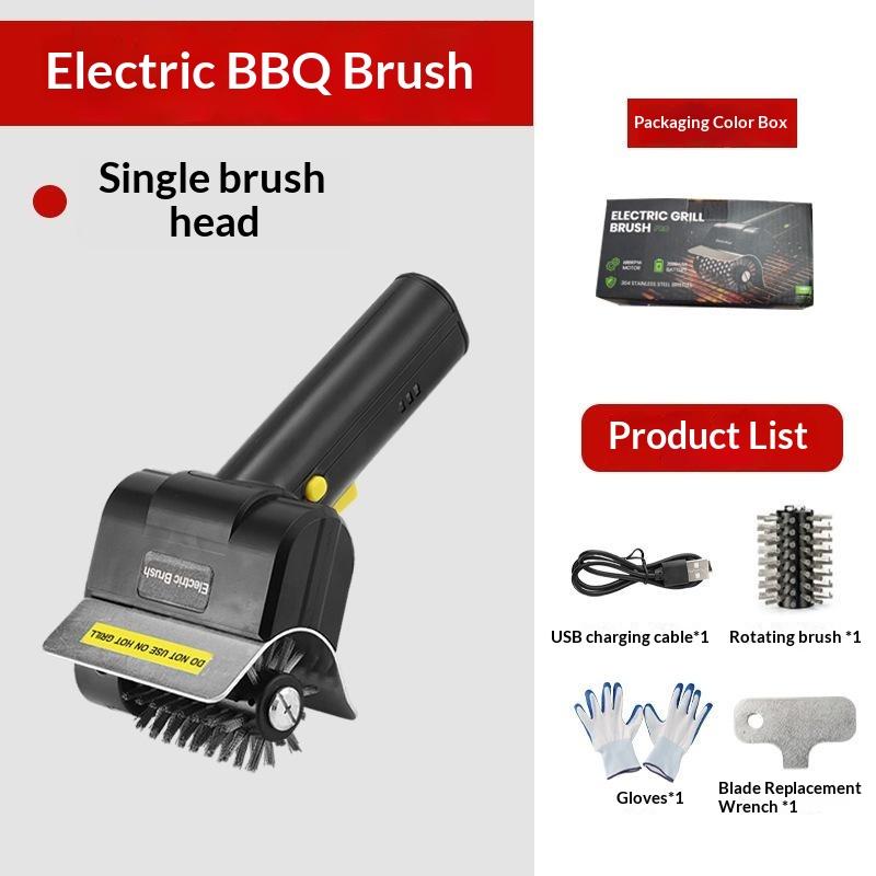 Portable Electric Grill Brush High Speed Handheld Bbq Cleaning Brush Efficient Stainless Steel Rechargeable Grill Brush