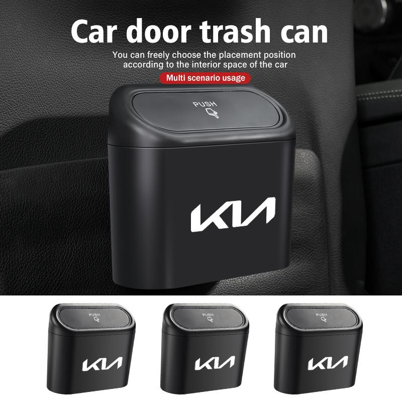 BYYIA1 Car Trash Can Ashtray Storage Organize Rubbish Bin Accessories For KIA Stinger Optima Cerato Soul Venga Forte Spectra Sedona