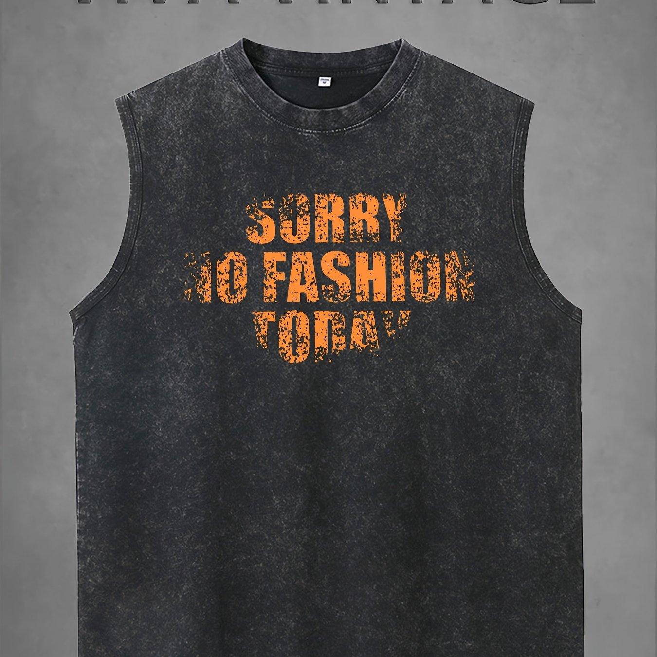 

Men s Washed Tank Top with Loose and Sleeveless Fit Comfortable and Versatile Vintage Washed Men s Loose Cotton Tank Top 3XL