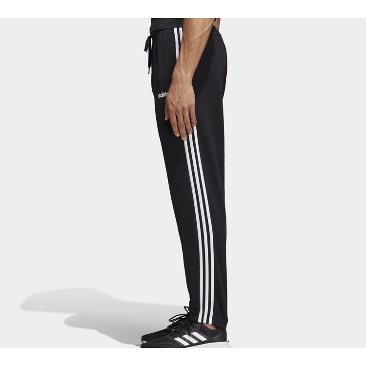 Adidas ESSENTIALS 3 Stripes Knitted Sweatpants Men's Black DQ3078