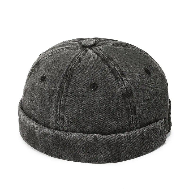 Hatsmen's Four Seasons Denim Cloth Gua Skin Hat, Street Bare Panel, Landlord Hat, Personality Fashion, Retro Outdoor Trend