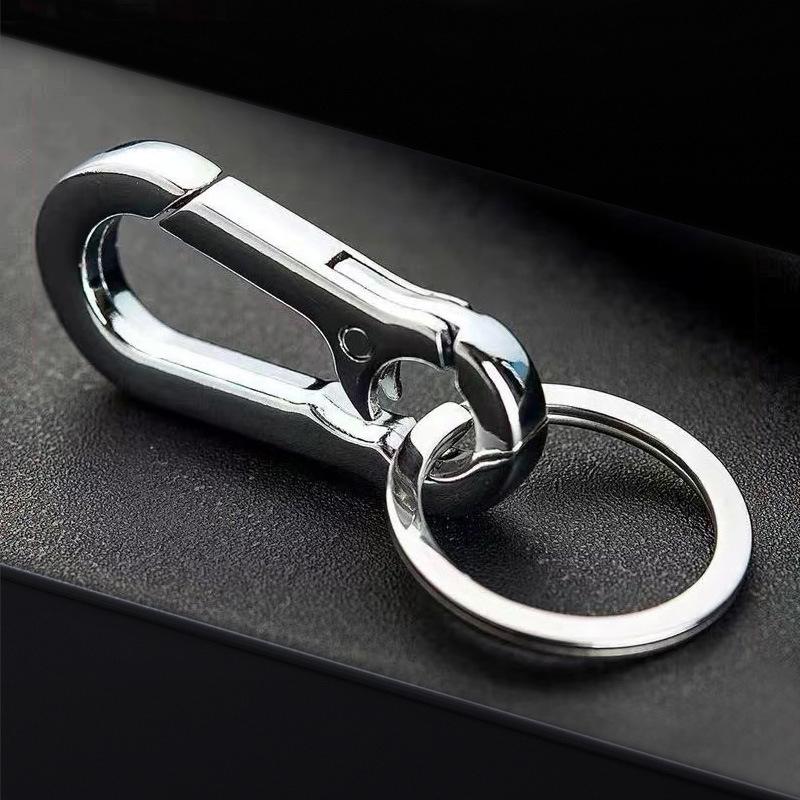 Uomo Acciaio Inossidabile Fibbia a Zucca Portachiavi da Arrampicata Clip per Cintura da Vita Fibbia Antismarrimento Anello Portachiavi Pendente Decorazione Auto