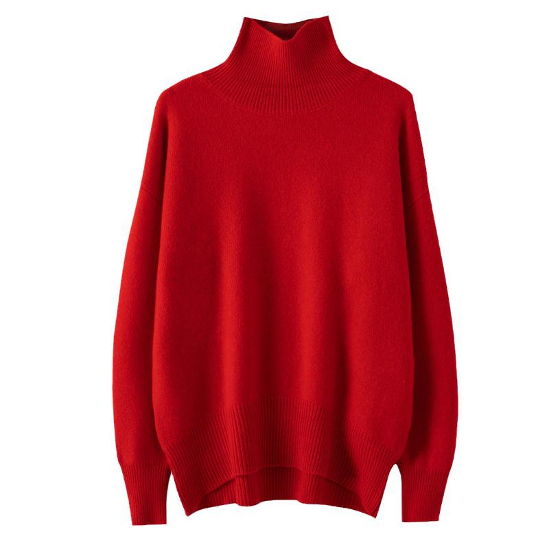Autumn Street Style: Versatile Japanese Wool Knit Long Sleeve Top
