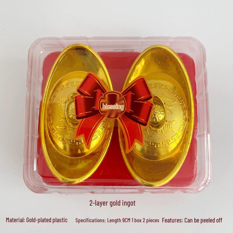 Lingots Dorés Décorations Festives - Ornements Trésors du Festival du Printemps