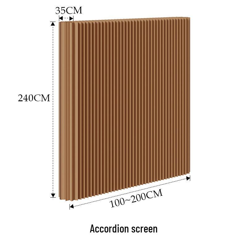 18-Panel Curved Folding Screen Divider – Japanese Style Retractable Wall for Live Broadcasts