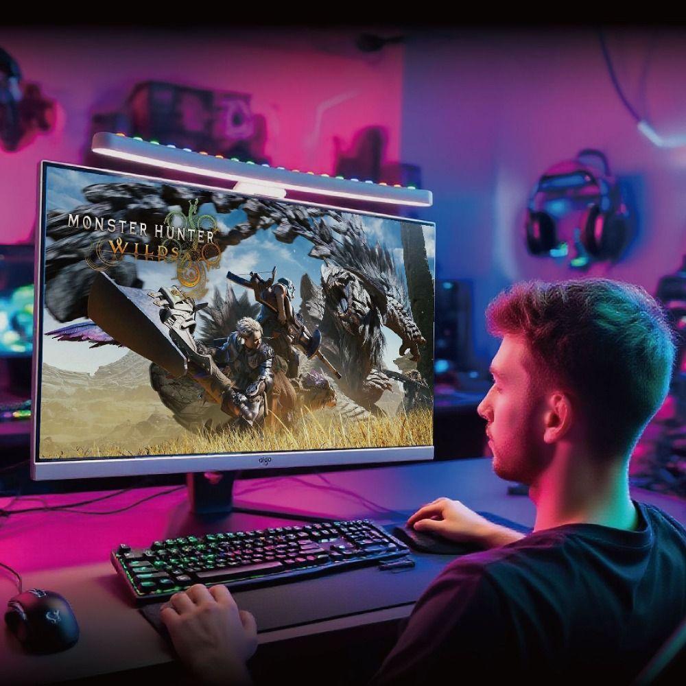 Touch Control Screen Hanging Lamp Dimming Function Gaming Monitor Lights Gaming Setup